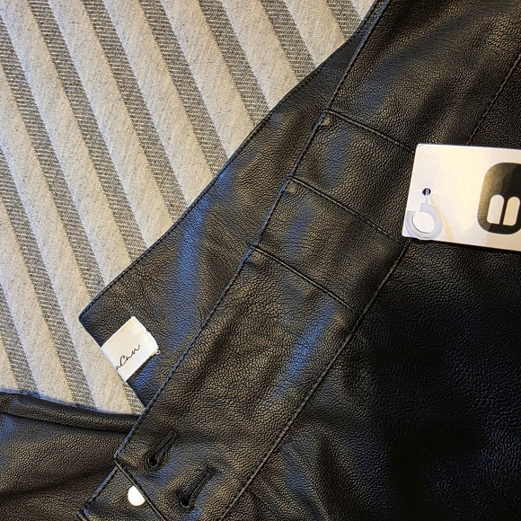 Black Faux Leather Pants - Picture 4 of 5